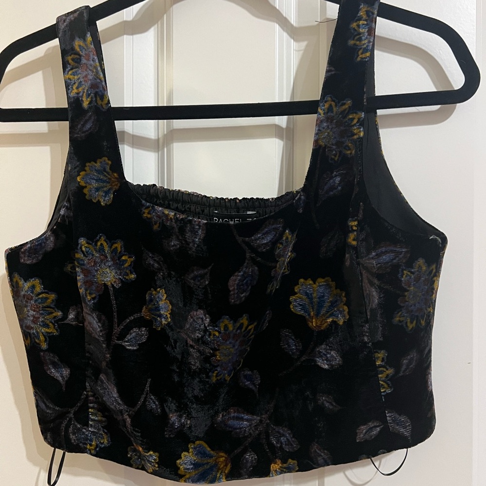 Rachel Zoe Velvet crop top.